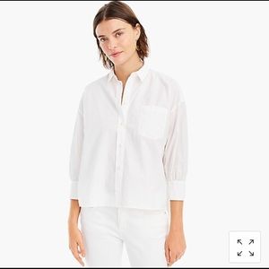 JCrew Oversized white button up